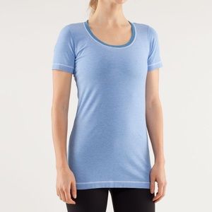 Lululemon Every Yogi Tee Size 8 in Wee Stripe White Porcelaine